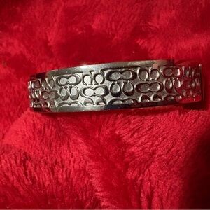 Coach Silver Patterned Bracelet